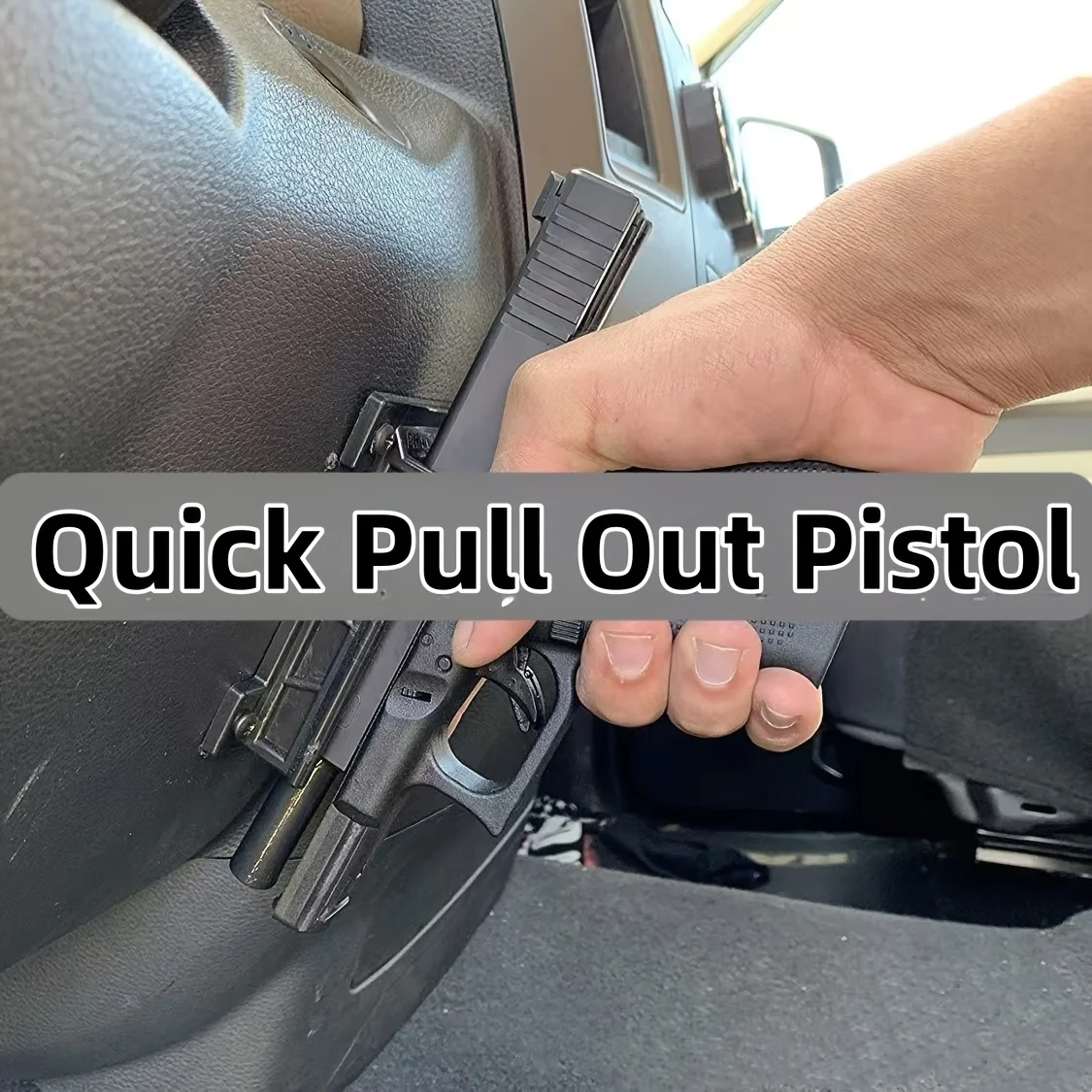 Suporte Magnético Portátil para Armas com Fixação Adesiva Oculta para Carro e Casa