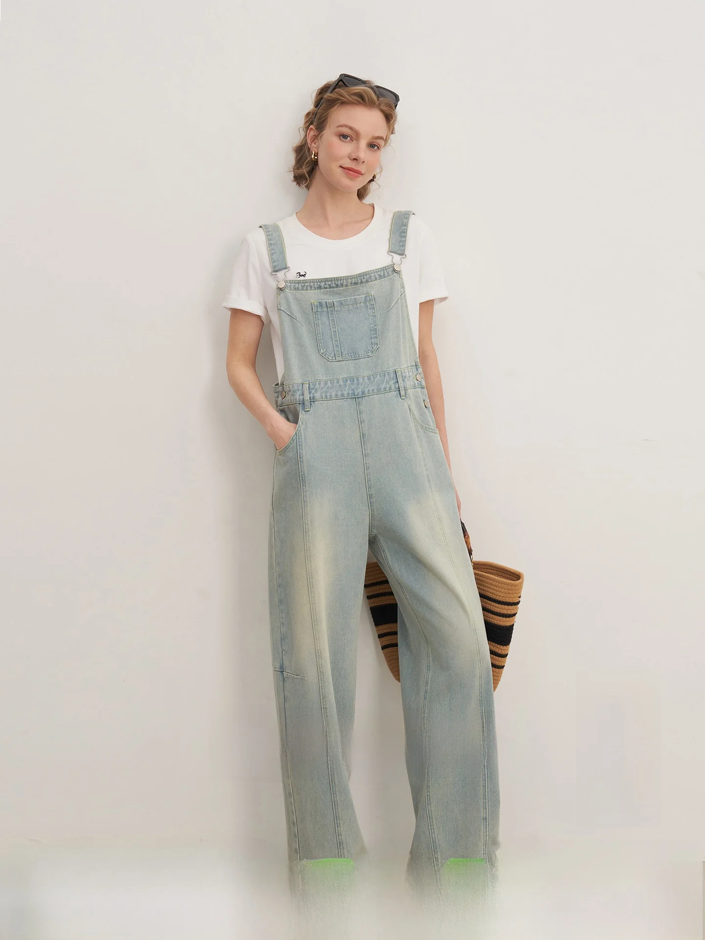 

Женские повседневные комбинезоны LIEDU: тонкие, свободные, на раннюю весну, с высокой талией, широкими штанинами, из хлопка