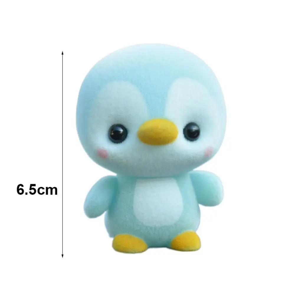 Miniature Figurines Flocking Anime Action Figure Duck Panda Bjd Animals Model Dolls 6.5cm Cartoon Collectiable Decoration