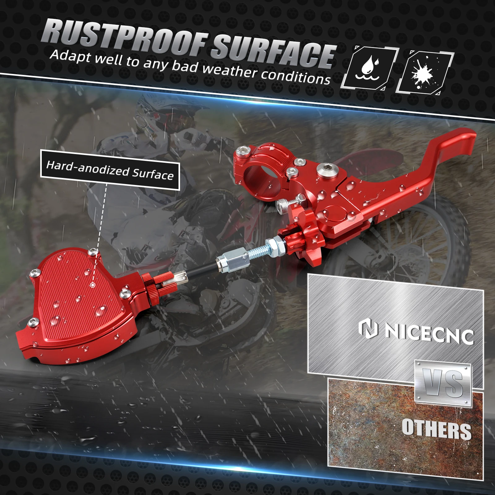 NICECNC لهوندا CR 80R 85R 125R 250R CRF 250 450 R X CRF150F CRF250 رالي قصير حيلة مخلب رافعة سهلة سحب كابل نظام عدة #5