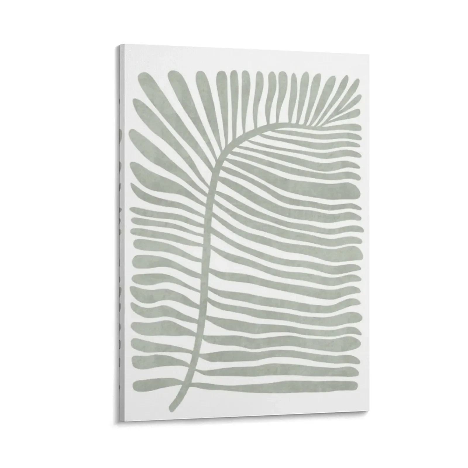 

Abstract sage green leaf Canvas Painting room decorations for men Wall paintings home and decoration