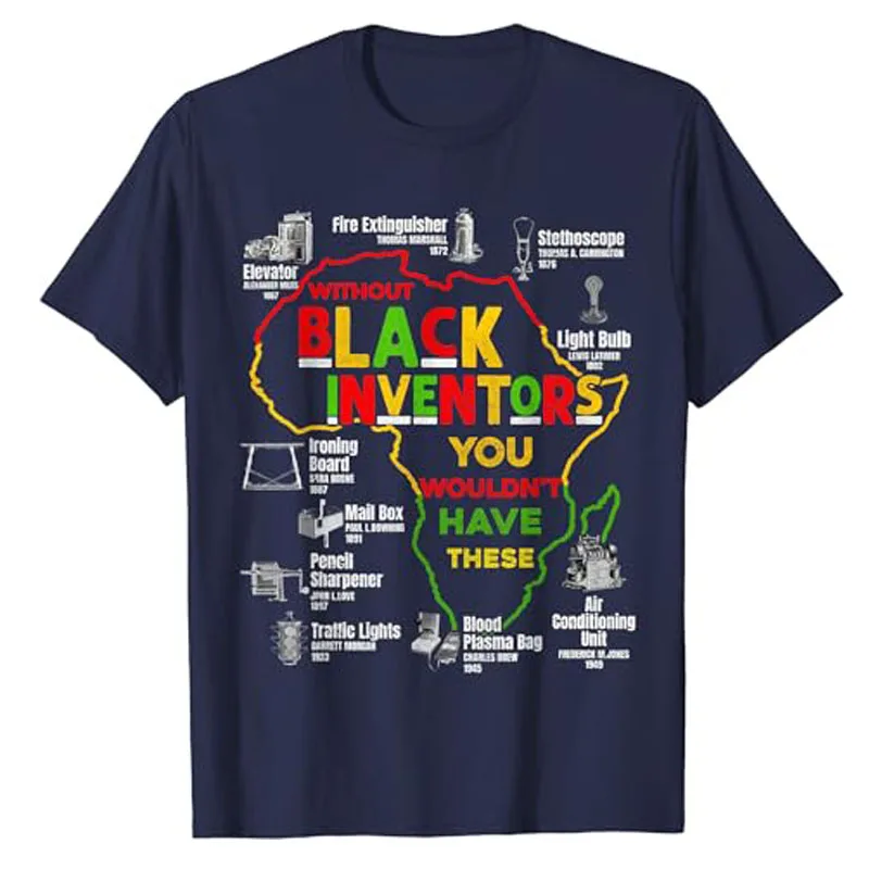 Black Inventors Black History Month African Mens Womens Kids T-Shirt Juneteenth Dashiki Educated I Am Black Clothes Saying Tee