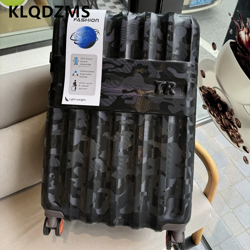 KLQDZMS Suitcase on Wheels Large Capacity ABS+PC Boarding Box Men's Trolley Case 20