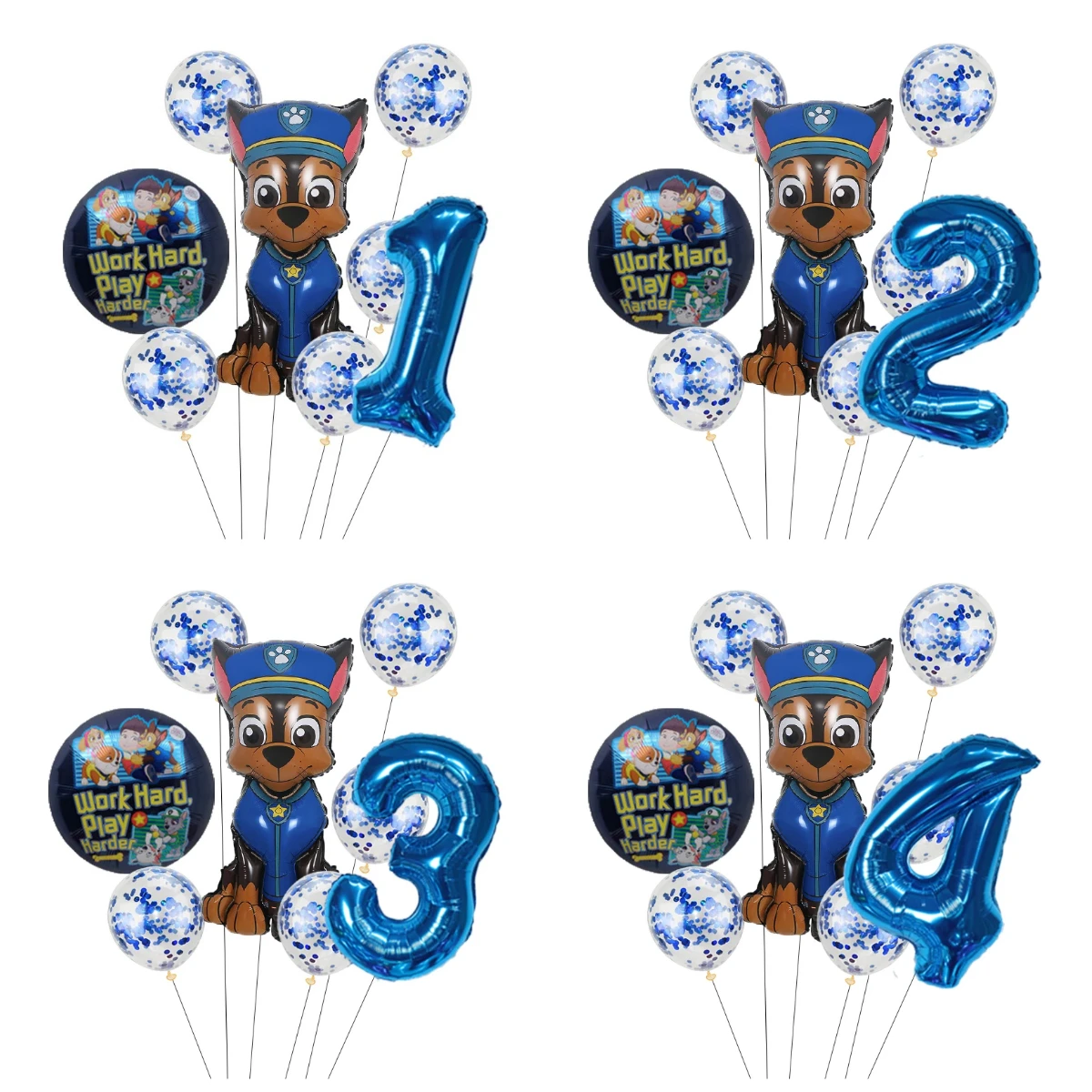 7pcs Cartoon Paw Patrol Themed Party Decoration Supplies Rescue Dog Aluminum Foil Balloon Birthday Gift