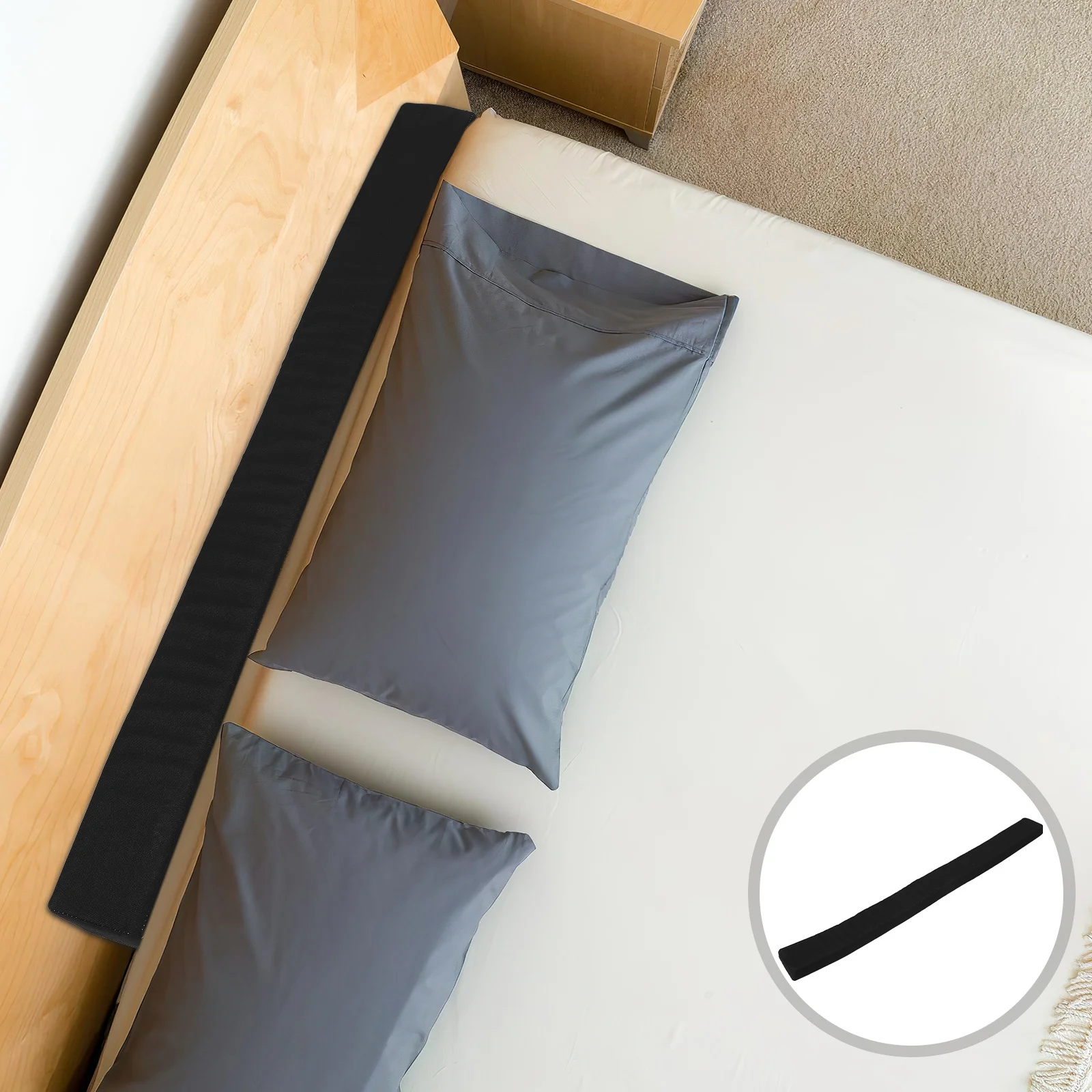 

Bed Gap Filler High-Density Sponge Mattress Space Filling Strip Removable Cover Wall Side Crack Stopper Non-Slip King