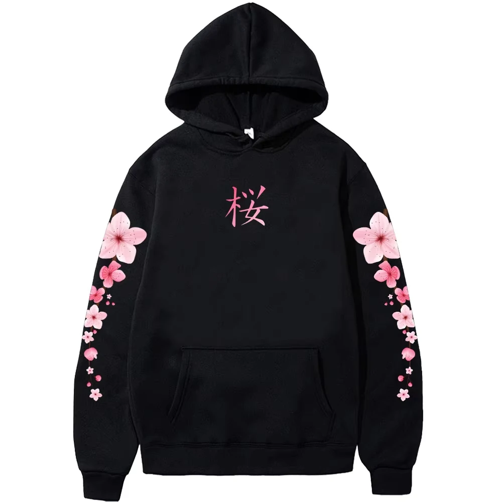 Sakura Blossom Hoodie Unisex Herren Damen Baumwolle Grafik-Druck Langarm Oversized Sweatshirt 2026 Sommer Casual Bestseller
