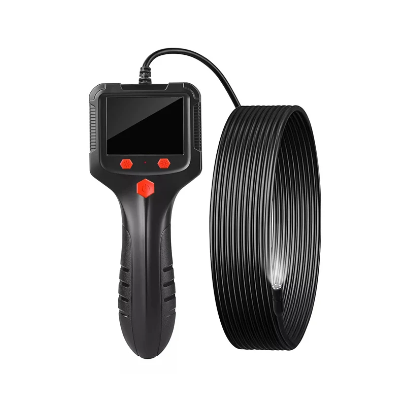 2.4'' IPS Screen Industrial Endoscope Camera HD1080P 2 Meter Cable Pipe Sewer Inspection Borescope IP68 Waterproof LEDs 2600mAh