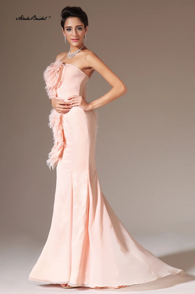 Women's Formal Dresses 2025 Mermaid Evening Dresses with Hand Made Flowers Stapless Evening Gown