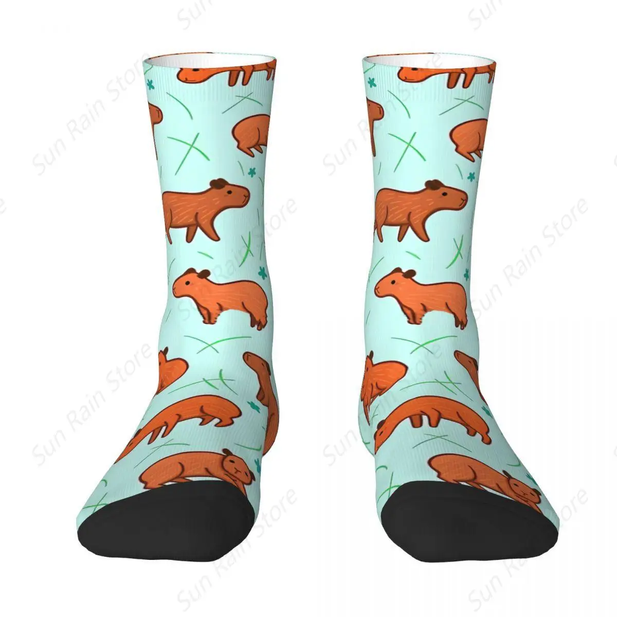 

Grass Pattern Capybara Socks Sports 3D Print Boy Girls Mid-calf Sock