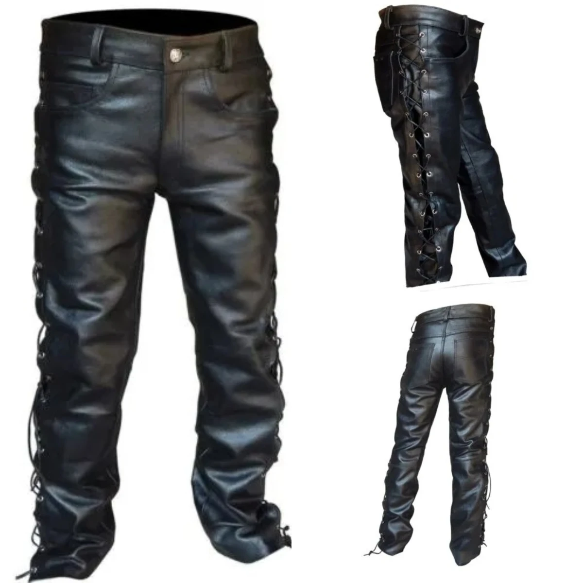 Medieval Pants Men Gothic Long Plus Size Retro Maxi Shirt Punk Cosplay Costume Middle Ages Party Masquerade Goth Large Pants