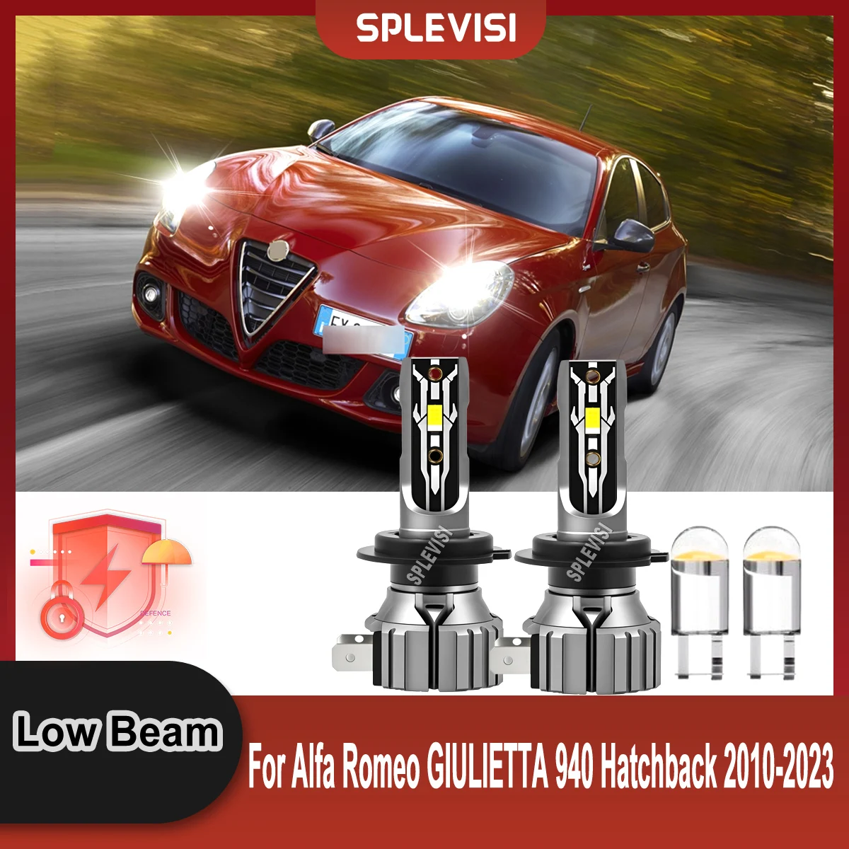 

Luxurious Look H7 477 LED 6000K Headlight Low Dipped Bulbs - For Alfa Romeo GIULIETTA 940 Hatchback 2010 2011 2012 2013-2023