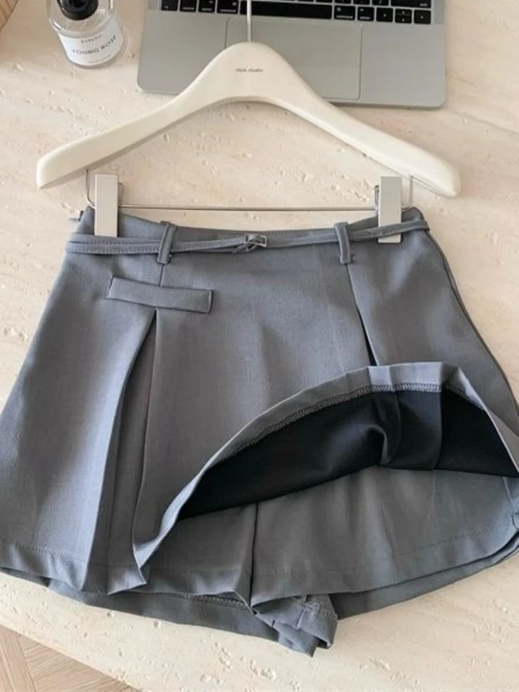 Vintage Casual 2 Piece Set Women Slim Button Halter Top + High Waist Pleated Skirt Summer Harajuku Elegant Chic Preppy Outfits
