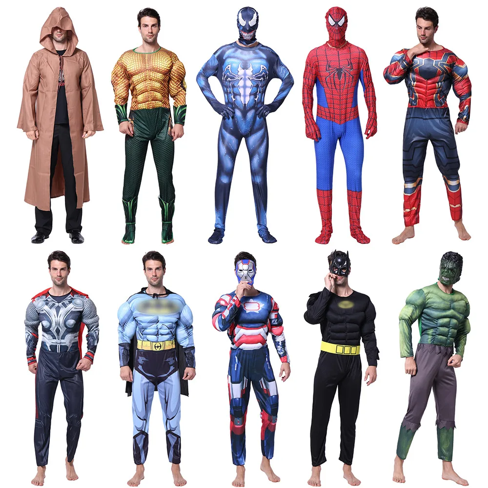 

Adult Cosplay Costume Muscle Suit Hero Costume Avengers Captain America Sea King Iron Man