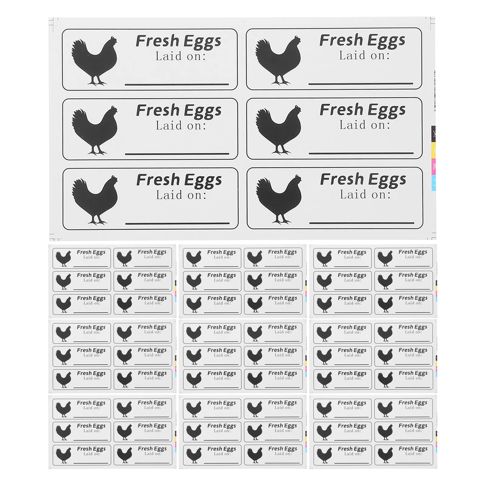Fresh Egg Stickers Farm Fresh Eggs Produce Dates Reliable Material Strong Adhesion Labels Egg Produce Dates Label