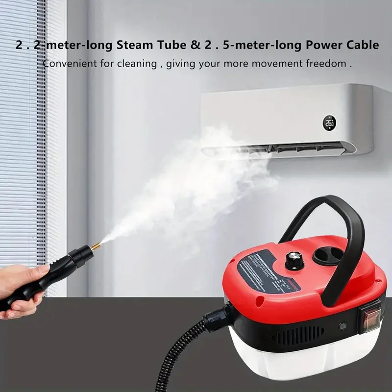 

Steam cleaner, US Plug 110V 2500W, EU Plug 220V 1500W.Handheld high-temperature jet cleaner for cleaning kitchen furniture