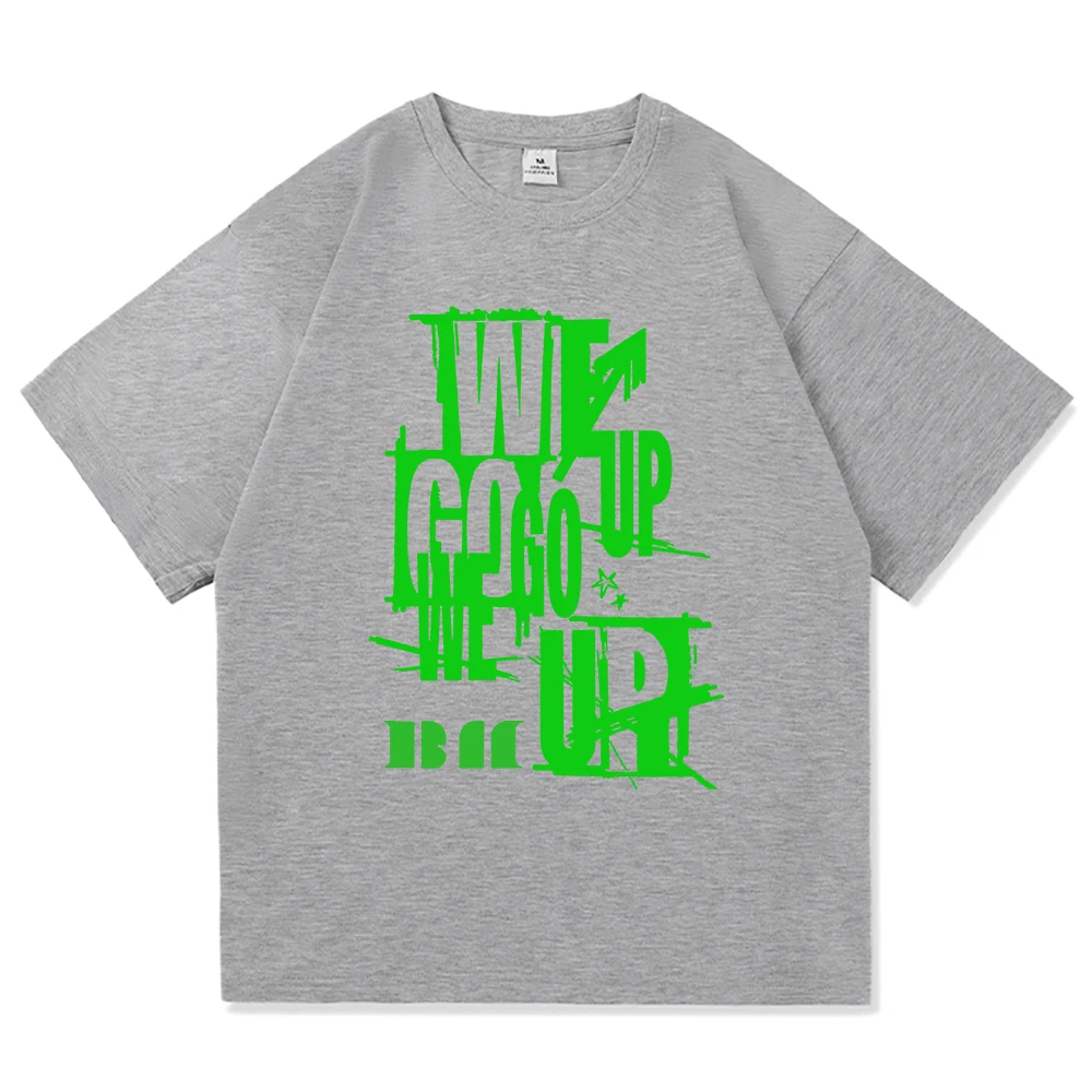 ألبوم Babymonster We Go Up تي شيرت 2025 ملابس كلاسيكية للرجال/النساء ملابس هاراجوكو عالية الجودة لمحبي الهدايا تيشيرتات قطنية