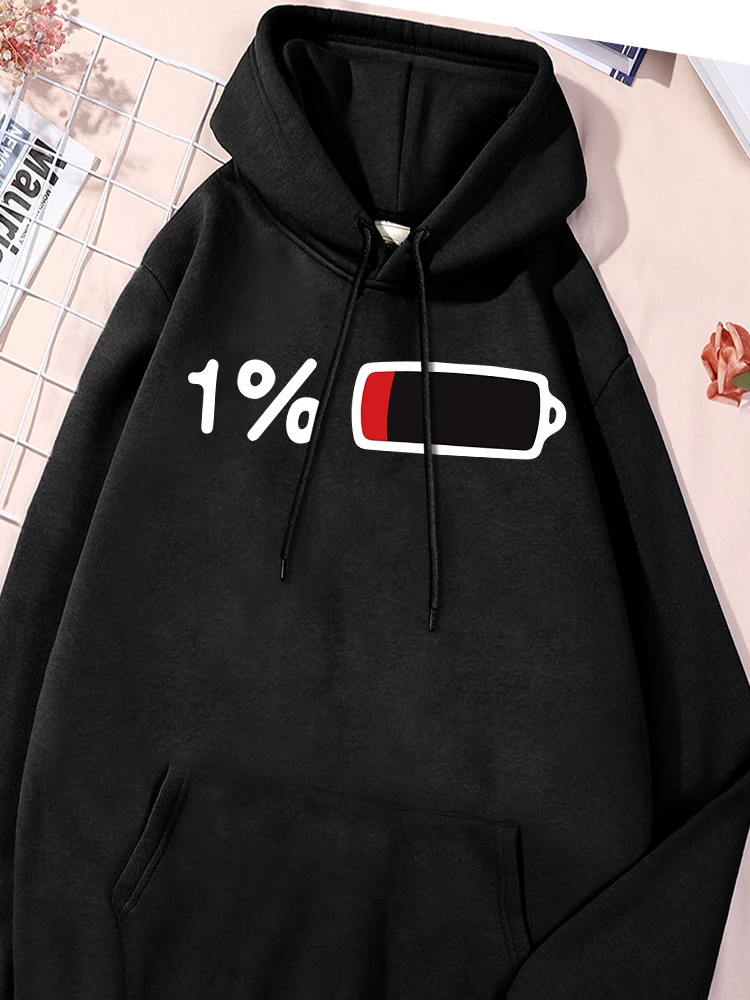 

1% Of Electricity Printing Women Hoody Harajuku Drawstring Sweatshirts Sporty Oversized Tracksuit Unique Creativty Comfy Top