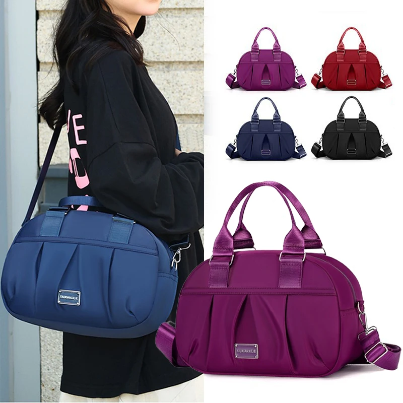 

Durable Nylon Crossbody Bag Outdoor Travel Commute Single Shoulder Handbag Wrinkle Free Leisure Shoulder Bag