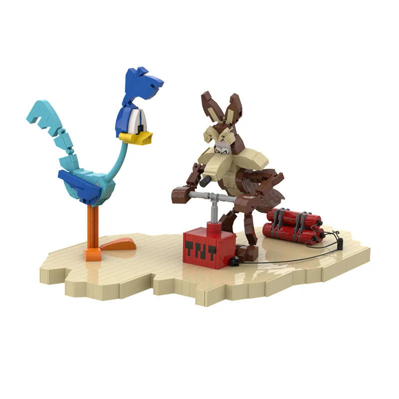 

НОВЫЙ 630 шт. мультфильм MOC модульный огонь и койот модель сцены DIY творческие идеи детские игрушки в сборе головоломка подарок на день рождения