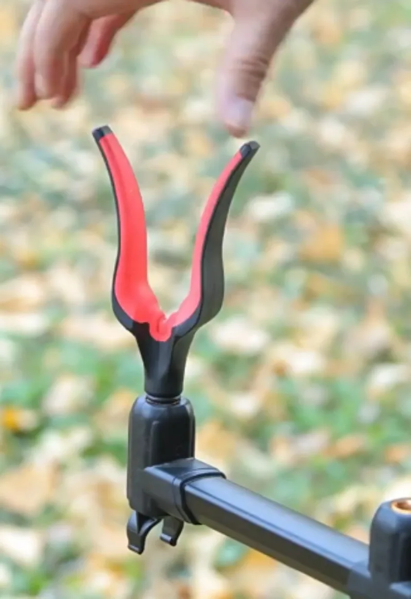 For Carp Fishing Horn Shape Rod Rest Head ZJT‑YJ54, Sea Rod Fork with 3/8 Inch Thread, Euro Carp Fishing Bankstick Tackle