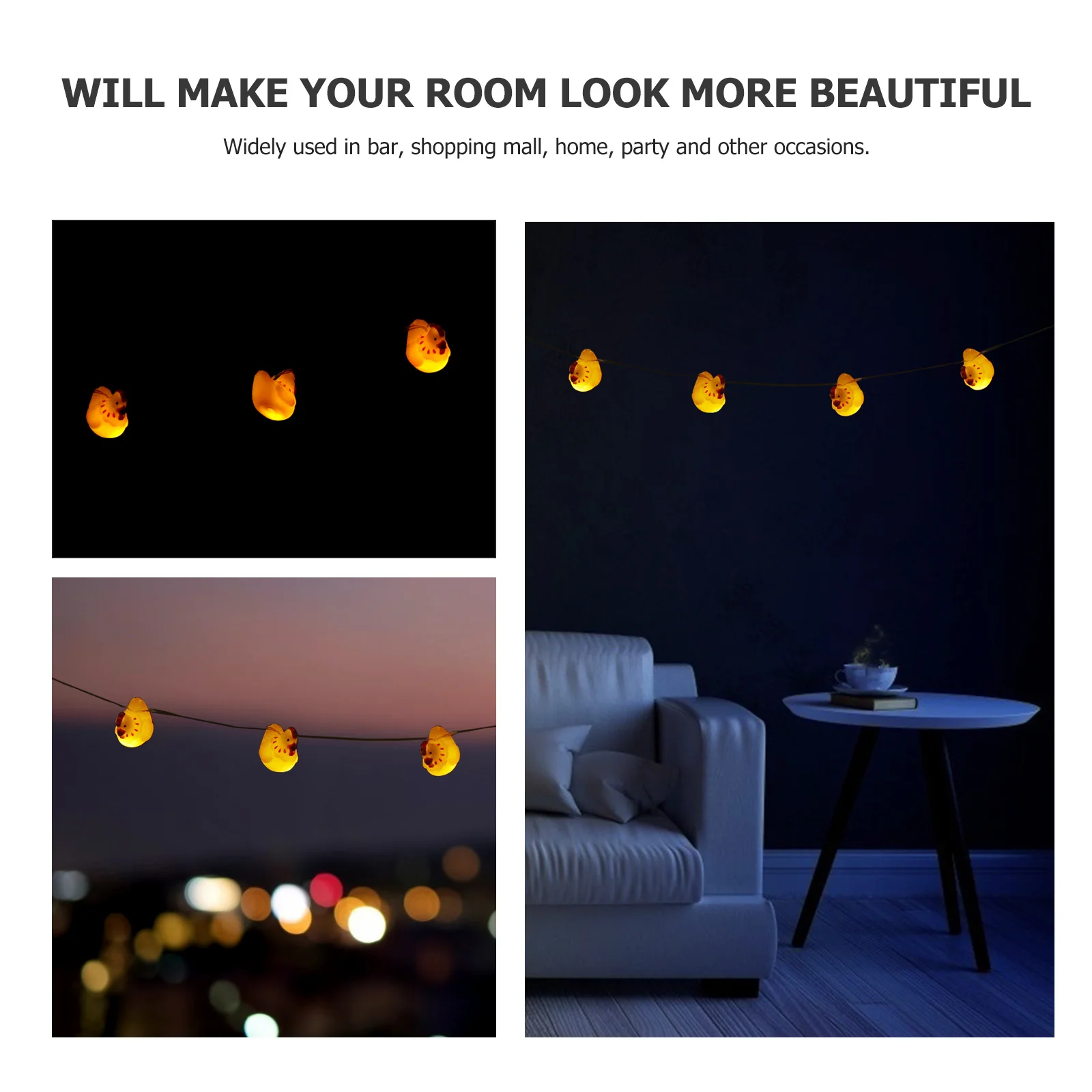 

1Set LED Turkey Pendant Lamp String Lights Thanksgiving Autumn Festival Decorative Lamp Christmas Hanging Ambient Light