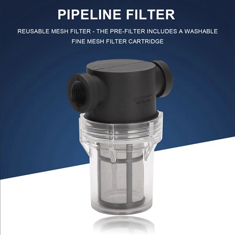 Tuinvijver Inline Mesh Zeef Waterpomp Filter Irrigatie High Flow Pijpleiding Filter, Tuinpijp Voorfilter