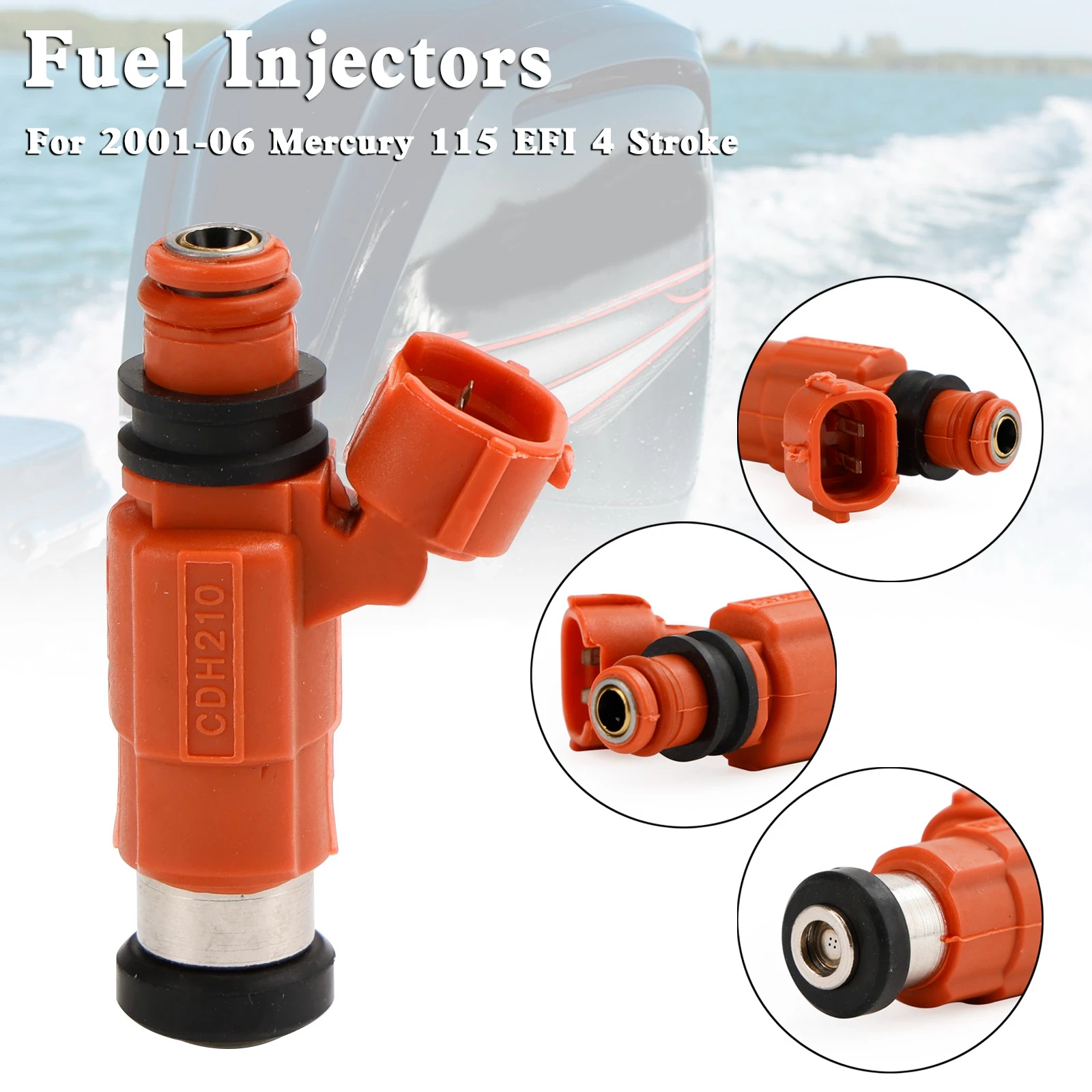Areyourshop 880887T1 Fuel Injectors INP-784 for Mercury 115 EFI 4 Stroke 2001 2002 2003 2004 2005 2006