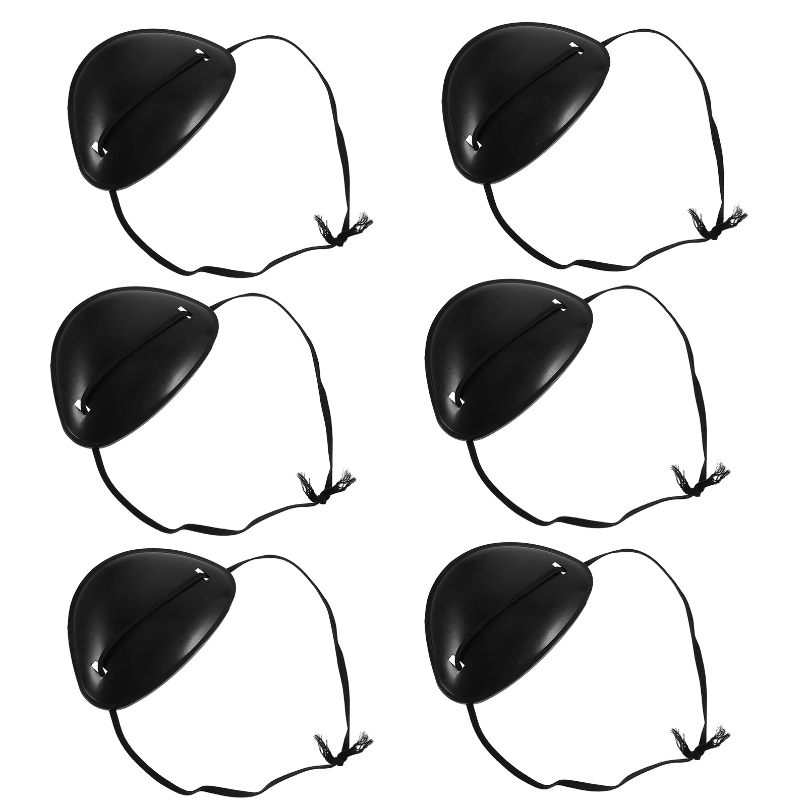 

6pcs Pirate Eye Patch Black Color for Role Play Party Gifts Halloween Masquerade Cosplay Accessories Lightweight Easy to Store