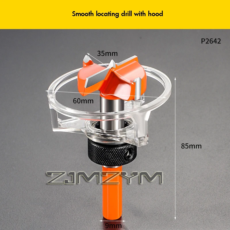 New Belt Cover Positioning Hole Opener Hinge Hexagonal Handle Three Tooth Double-edged Arc-shaped 35mm Hole Expanding Drill Bit