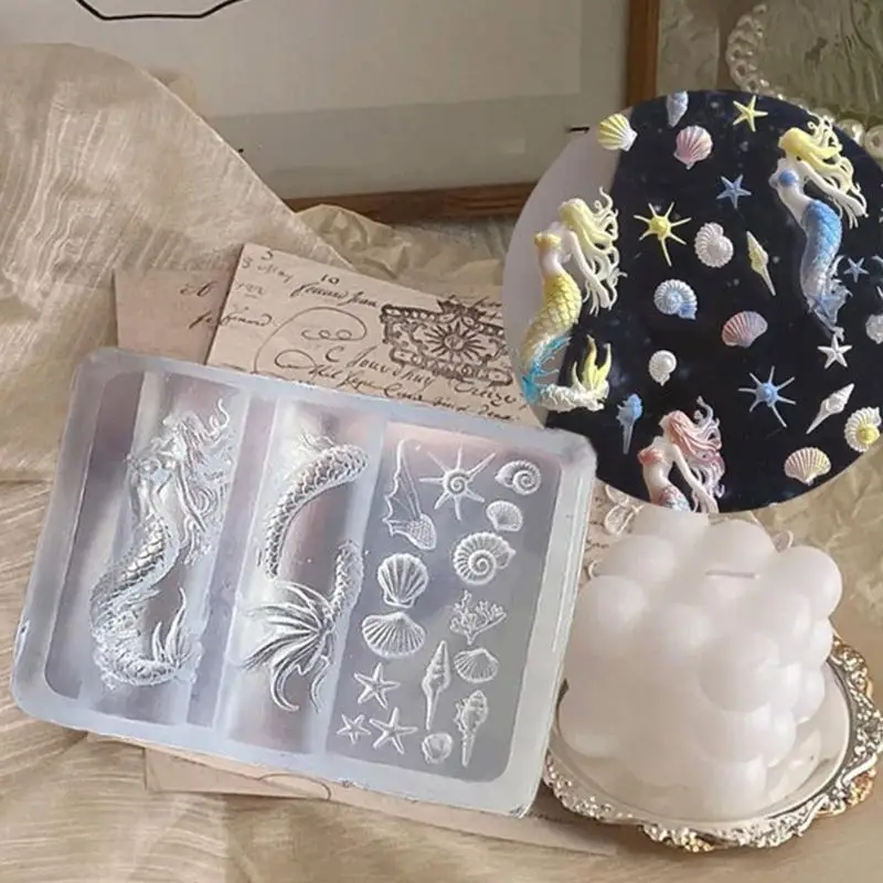 

2 Pieces Flexible Silicone Mould Featuring Intricate Oceanics Carvings for Nail and Resin Art E0BF