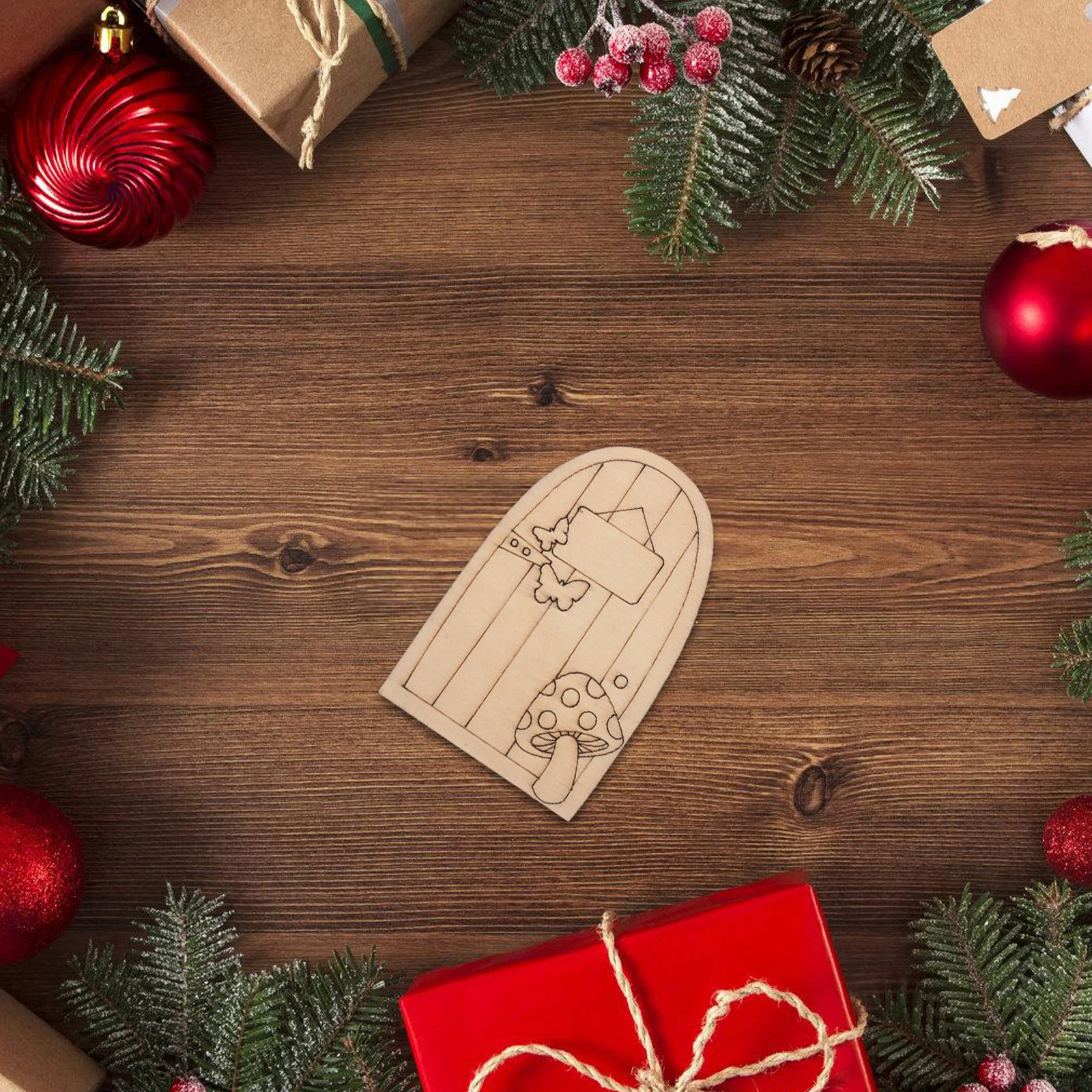 

50Pcs Fairy Door Kit Wooden Miniature Fairy House Doors DIY Moss Landscape Ornaments Gnome Door Garden Accessories for Home