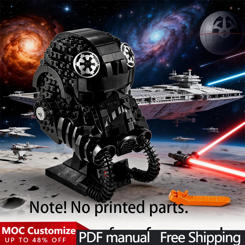 

724 детали, популярная серия игровых персонажей, пилот истребителя TIE, модульный конструктор MOC, креативный набор для самостоятельной сборки, подарок для мальчиков на праздник