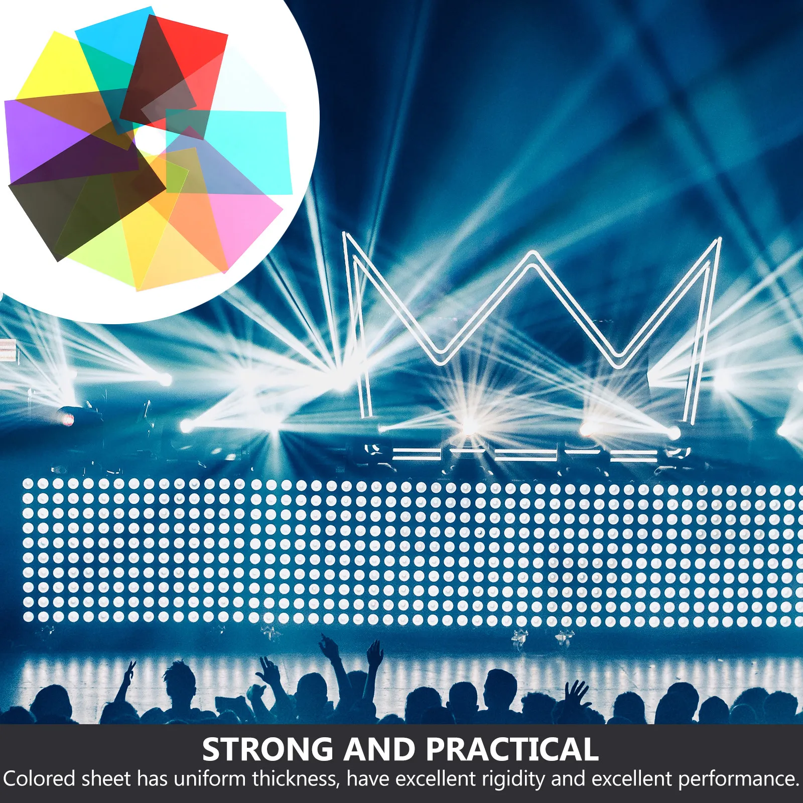10pcs PVC Light Gel Filter Sheets – Transparent Colorful Diffuser Film for Photo, Video & Stage Lighting