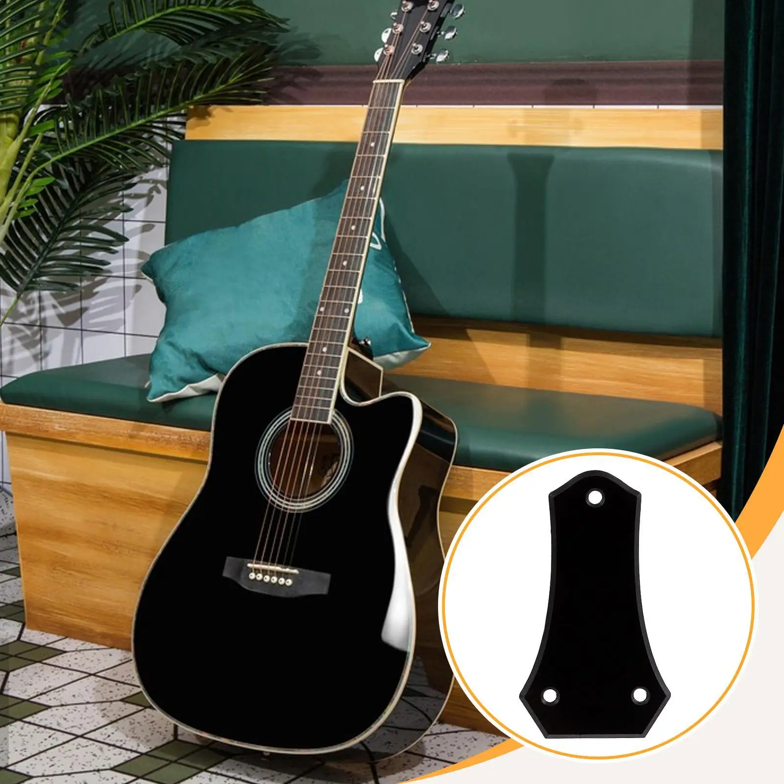 Guitar Truss Rod Cover, Electric Guitar Rod Cover, Versatile 3 Holes Elegant Spare Parts Easy to Install Plate Replace
