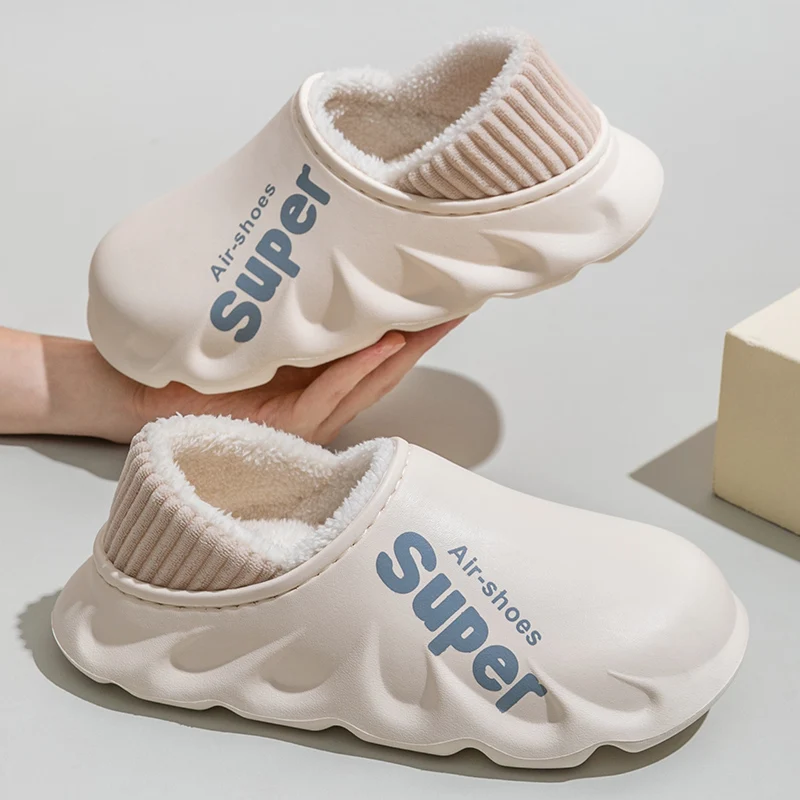 Nieuwe Winter Mannen Warme Schoenen Thuis Katoenen Schoenen Outdoor Waterdicht Paar Sneeuwschoenen Vrouwen Casual Schoenen Indoor Slipper Slaapkamer Schoenen