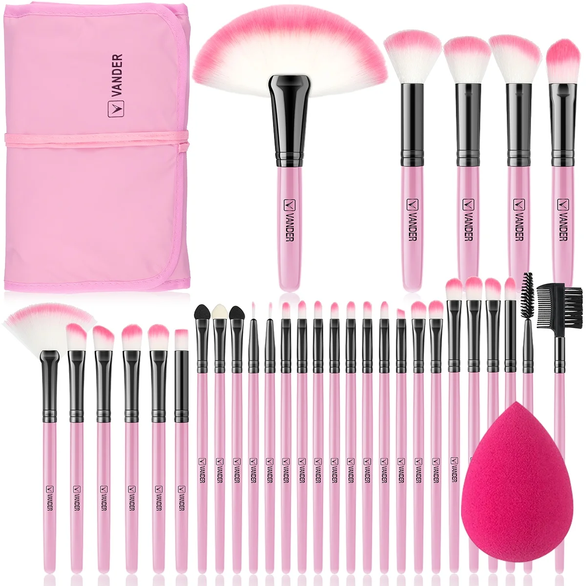 

10/32PCS Makeup Brush Set Soft Fluffy Powder Foundation Contour Blush Concealer Eyeshadow Blending Makeup Kit Women Beauty Tools