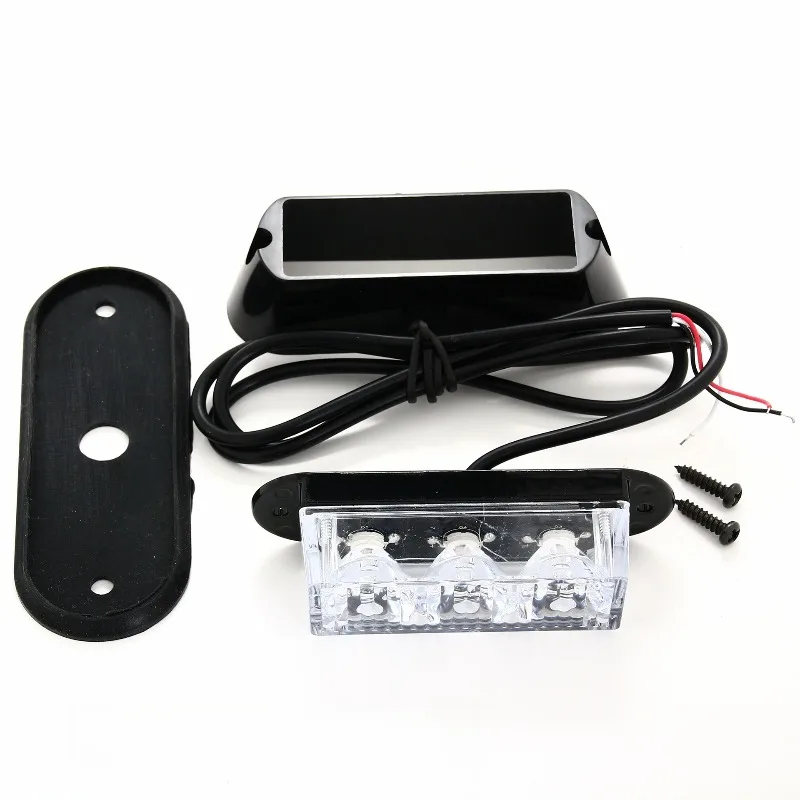 

Водонепроницаемый 3 светодиодный автомобильный стробоскоп, аварийный маяк, вспышка, полицейская предупреждающая лампа, 12 В, 12 режимов, 2 шт., Лидер продаж