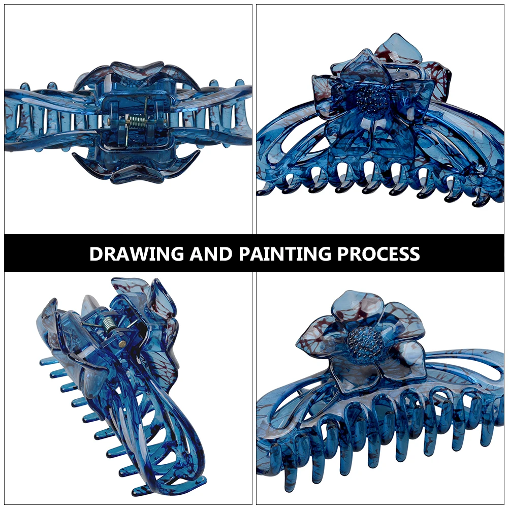 

Decorative Hair Claw Clips for Women Thick Thin Hair Grip Pins Barrettes Girls Rose Hairpin Resin Durable Fashion