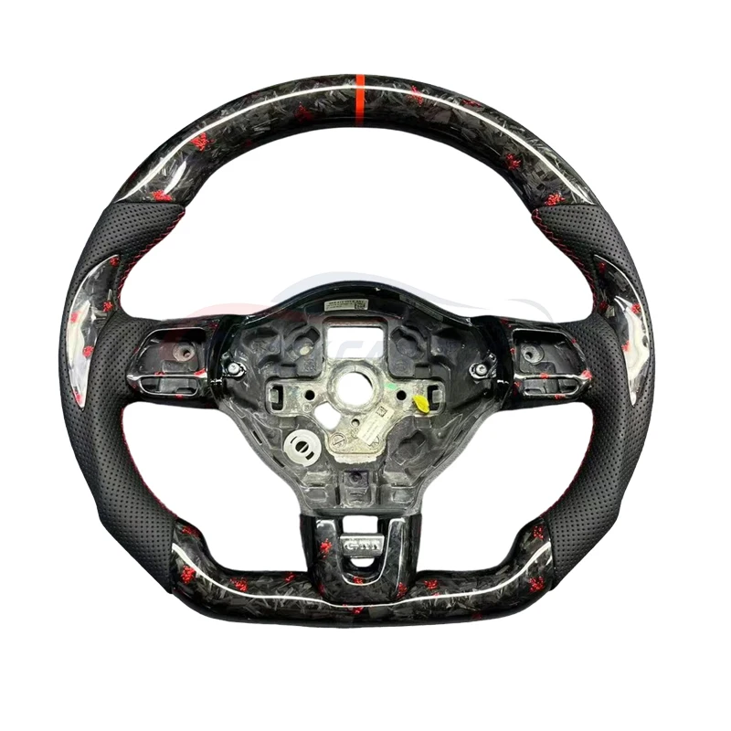 For VW Golf 6 MK6 Customizable Carbon Fiber Steering Wheel Auto Tuning Parts