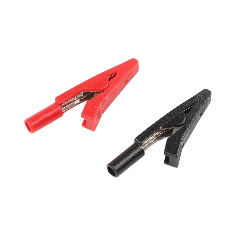 Testing 2mm Test Clip Nickel Plated Tip Red 2mm Banana Connector 10A Current Capacity For Alligator Clamp  Testing