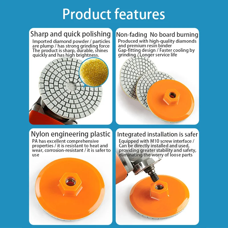 Angle grinder, integrated grinding disc, ceramic tile edge grinding tool, marble grinding, trimming, scratching, polishing disc