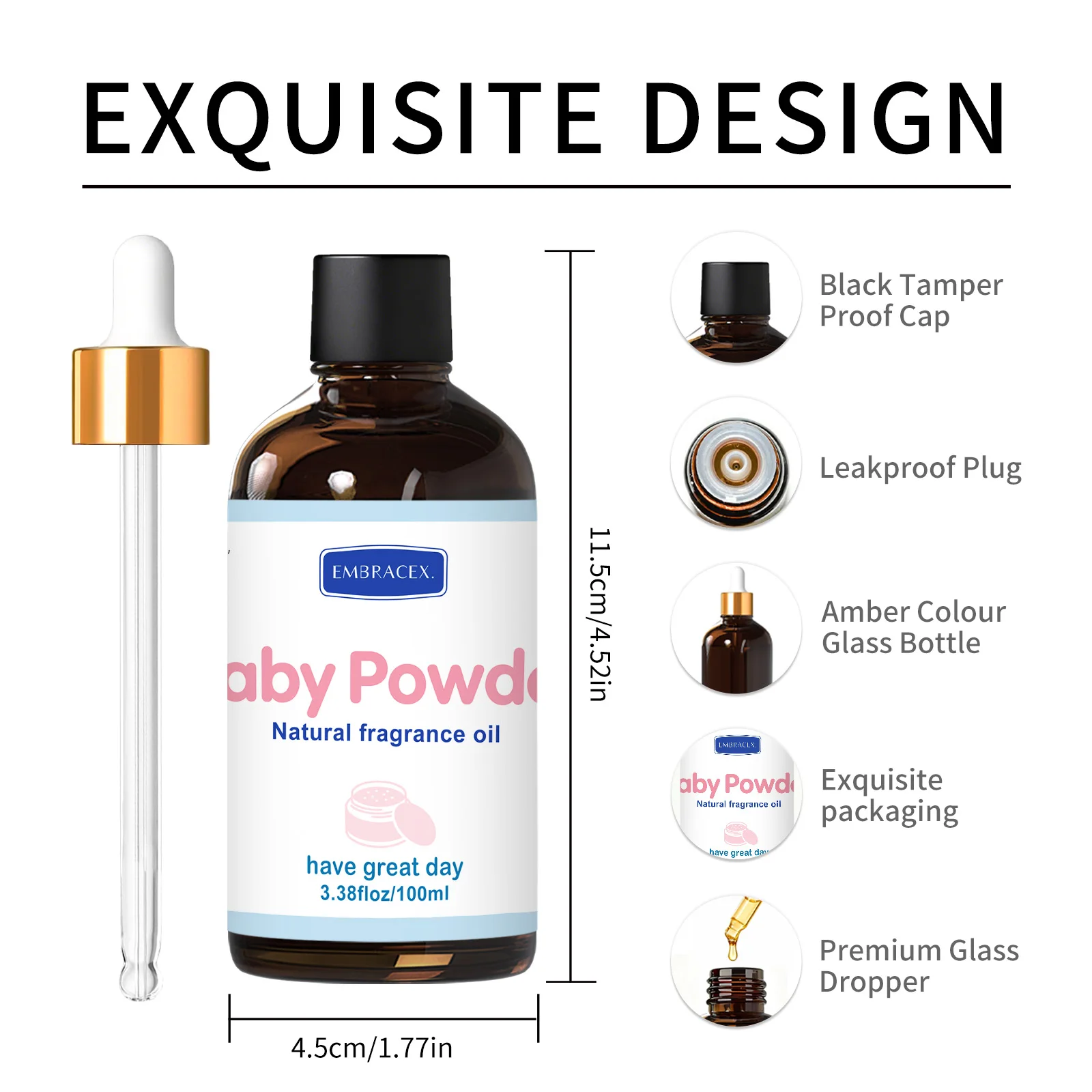 100ml Baby Powder Fragrance Oils Reed Diffuser Oil Long-Lasting Fragrance Funny Gift For Women Alcohol-Free