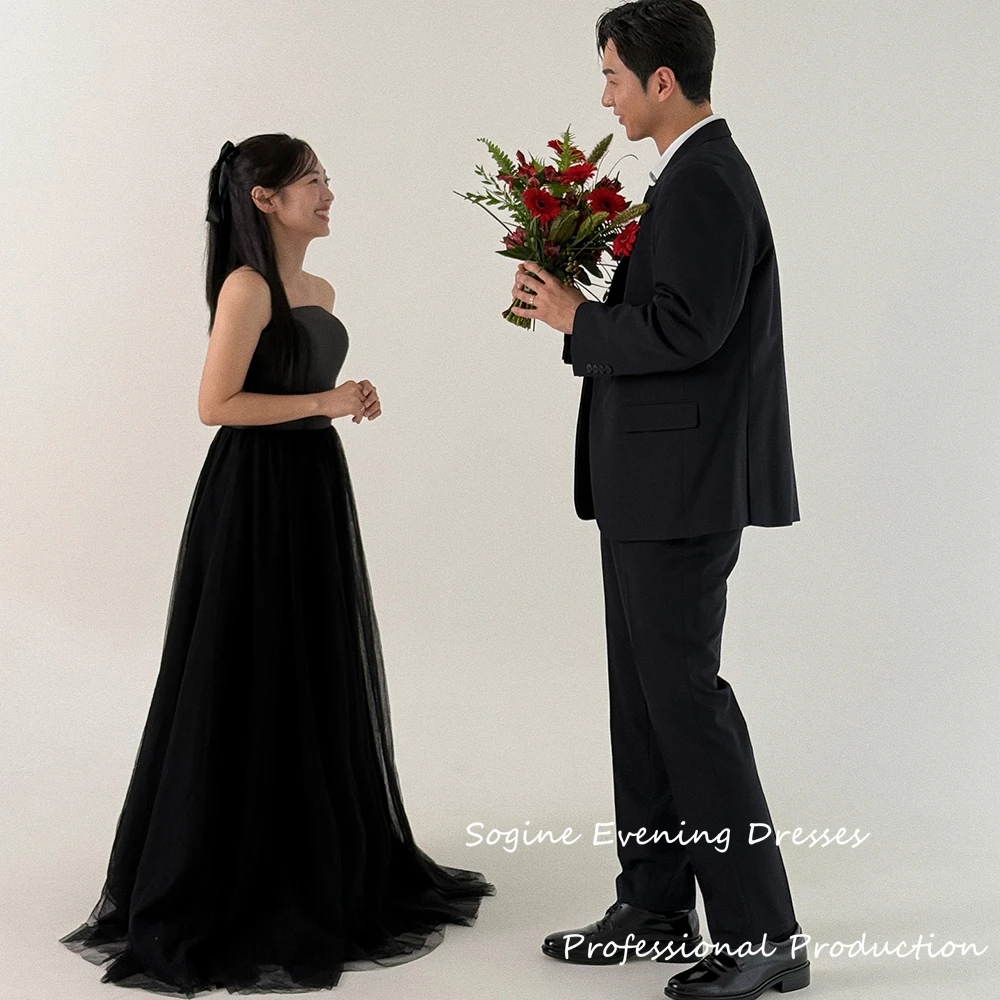 Elegant Formal 웨딩 드레스 A-Line Satin-Tulle Wedding Party Dress For Women Floor-Length Evening Dresses With Bow On Back Gowns