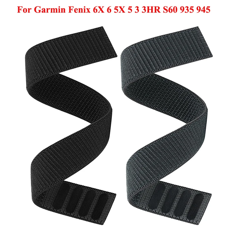 

26 22mm Nylon Watchband For Garmin Fenix 6X Pro Solar Fenix 5X 5X Plus 3 HR Descent MK1 Fenix 6 5 935 945 S60 Watch Band Strap