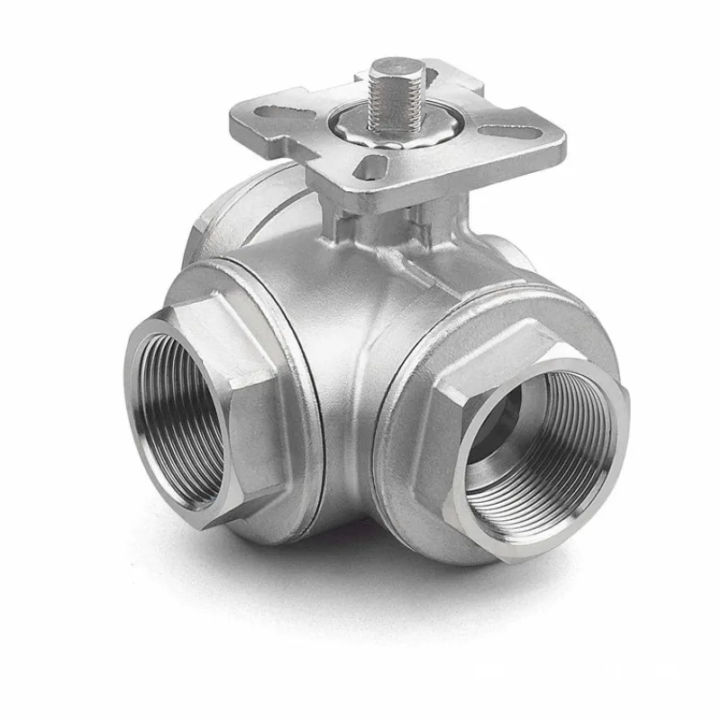For Ball Valve 316 Stainless Steel Material, Three-way High Platform Ball Valve, Internal Thread Connection DN25
