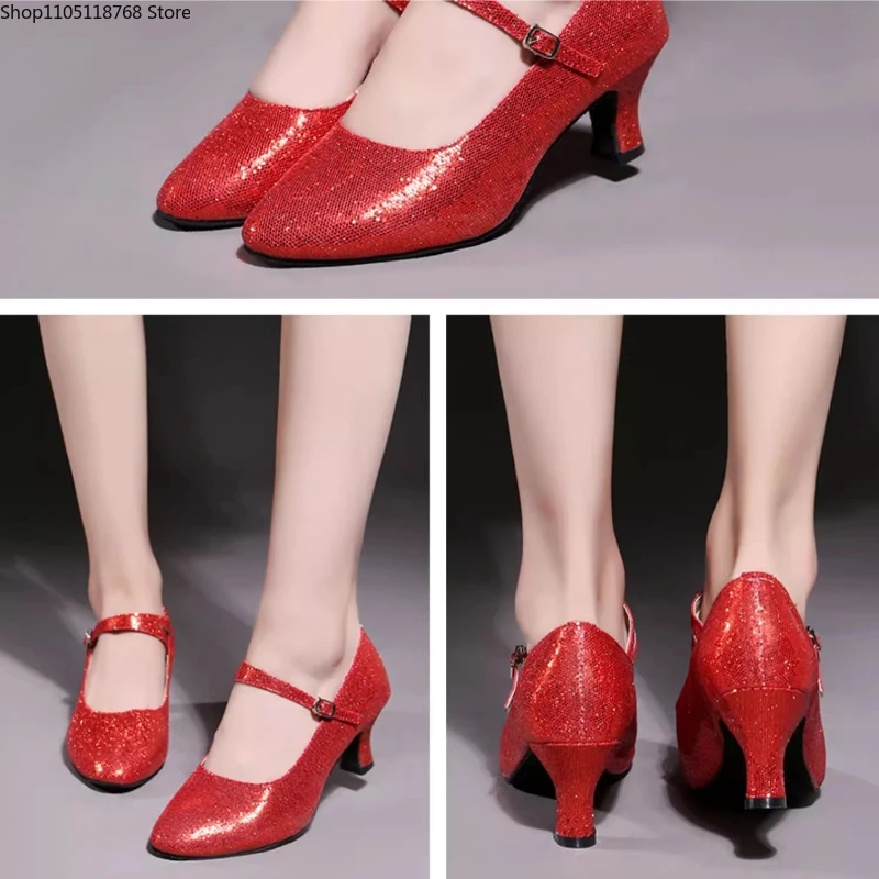 여성용 볼룸 스니커즈 라틴 & 모던 재즈 탱고 댄스화 부드럽고 유연한 밑창 실내/실외용