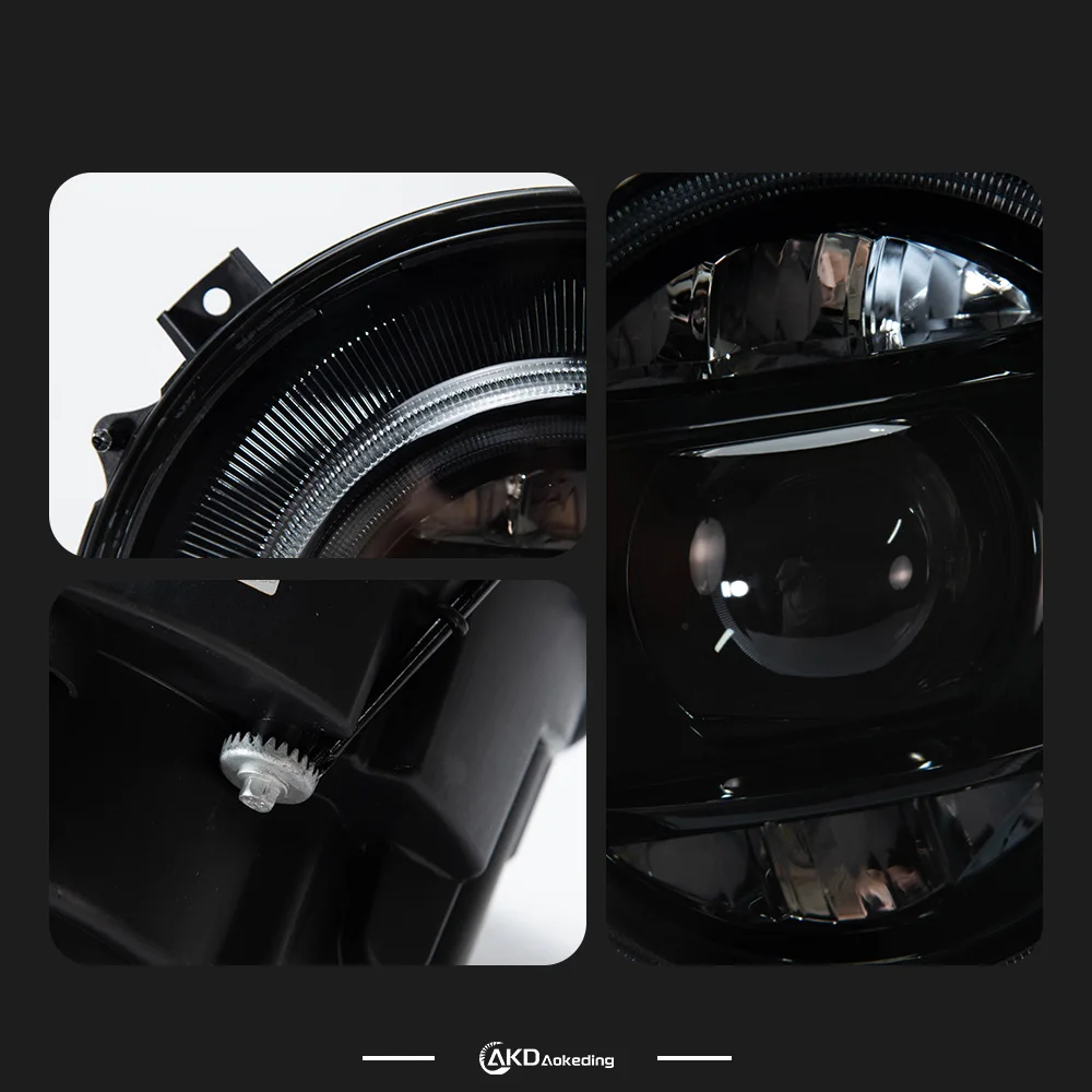 AKD سيارة نموذج رئيس مصباح لبنز W463 G500 المصابيح الأمامية G350 G55 G63 LED المصباح عين الملاك DRL Hid ثنائية زينون اكسسوارات السيارات