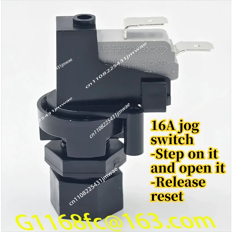 Waterproof, Safe, and Anti Electric Shock 22A Inching Switch - Press and Hold To Turn on - Release To Reset