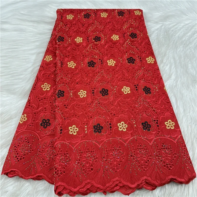 

5-ярдовая высококачественная швейцарская кружевная ткань, сухая кружевная вышивка, африканская 100% хлопчатобумажная ткань, швейцарская вуаль, кружево в Дубае, 18L1101501