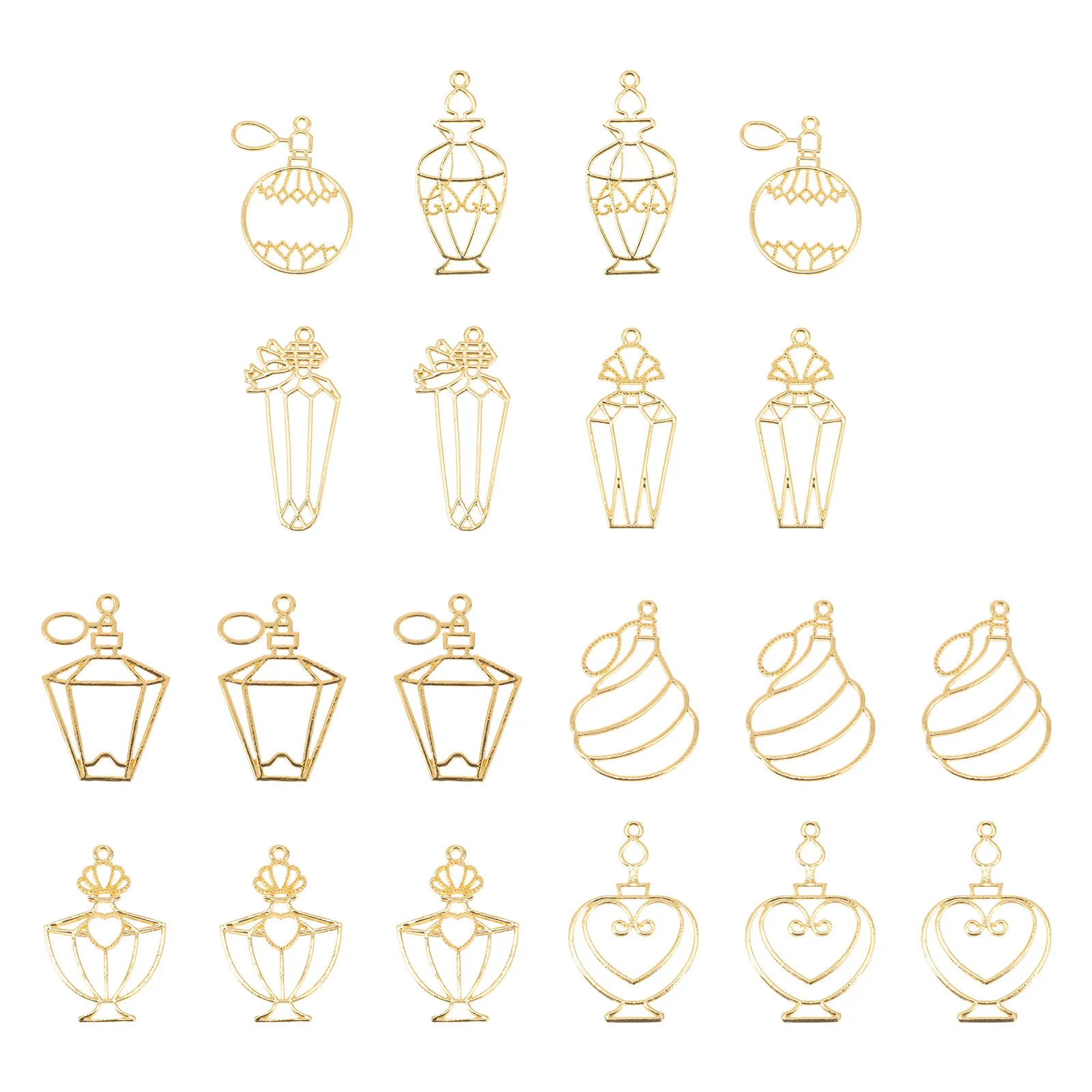 

20 шт. заготовок для подвесок DIY, полые рамки из сплава для изготовления украшений, декоративные шармы для эпоксидной смолы, набор для рукоделия